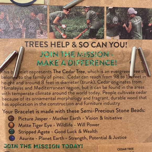 Azurite Tigers Eye Jasper Agate semi precious adjustable corded beaded bracelet - Picture 4 of 4